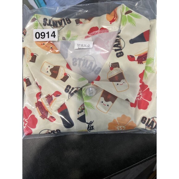 San Francisco Giants Hawaiian Foodie Shirt Size Medium 2023 SGA Aloha Coca Cola - Picture 7 of 7